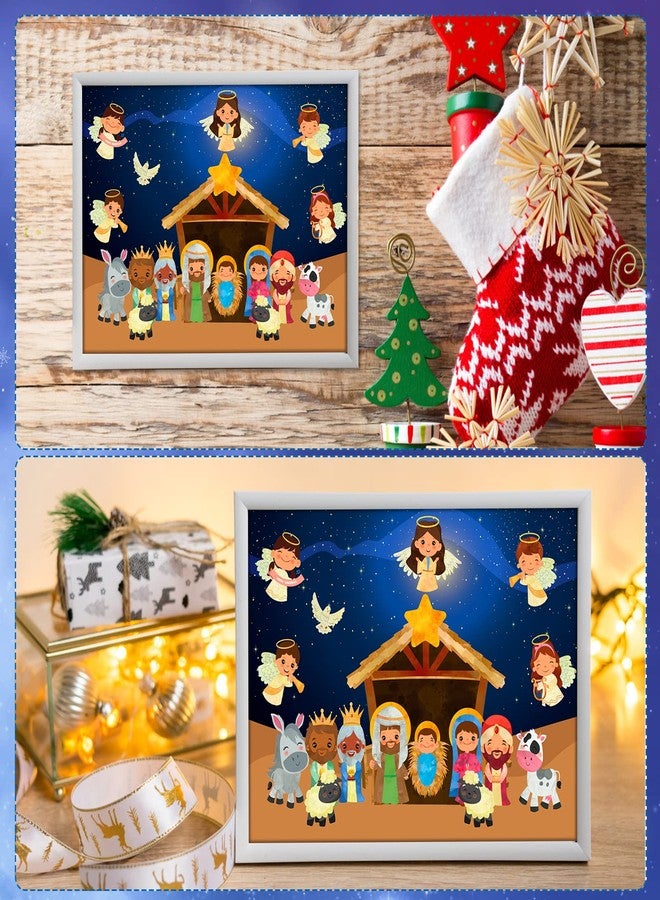 FaCraft Christmas Nativity Craft Stickers - 24 Sheets Self-Adhesive Make a Nativity Scene Sticker Funny Christmas Crafts Religious Party Favor Nativity Scene Party Game for Kids - Image 4