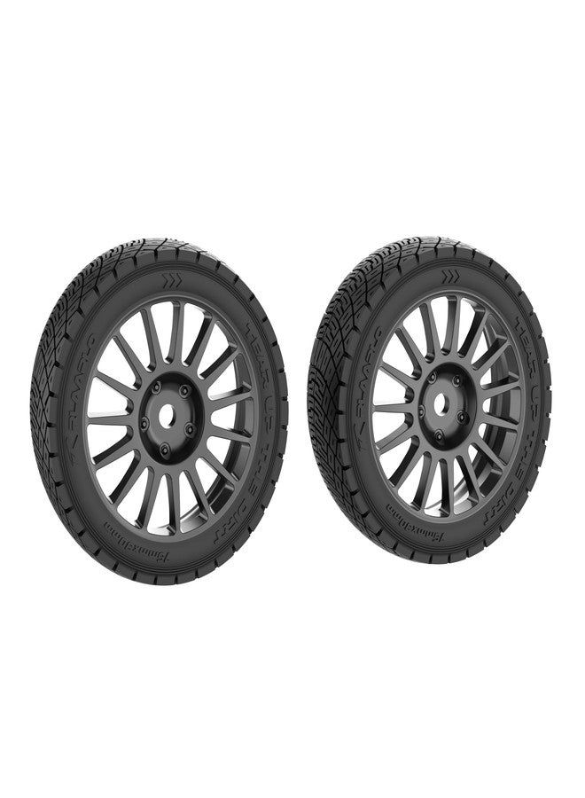 CROBOLL XTS-033 Wheel hub& Tire (Black) for 1:10 Rally Car (2PCS)