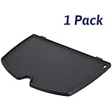 Utheer 6558 Grill Parts Cooking Griddle 12.6 x 8.6 inch for Weber Q100 Q120 Q1000 Q1200 Series Gas Grills, Matte Cast - Image 1