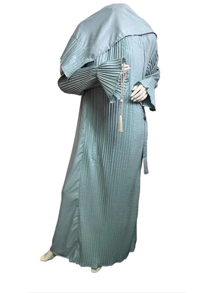 Noor Women's prayer shawl (pleated), wide and comfortable, excellent cool material (reversed) - Image 1