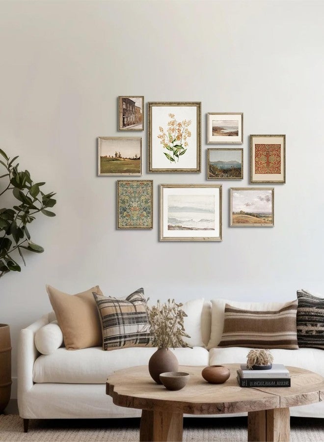 ASTRDECOR مجموعة لوحات جدارية عتيقة من ASTRDECOR - مطبوعات فنية جدارية مستوحاة من الطراز الريفي القديم، مطبوعات قماشية للطبيعة لتزيين الجدران، لوحة جدارية عتيقة للمناظر الطبيعية لتزيين غرفة المعيشة، مجموعة ديكور ريفي فرنسي عتيق - Image 5