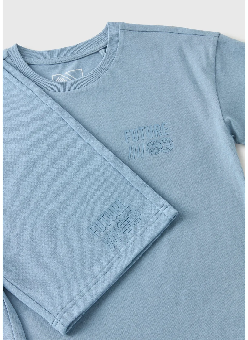 Matalan Boys Blue Future Top & Shorts Set