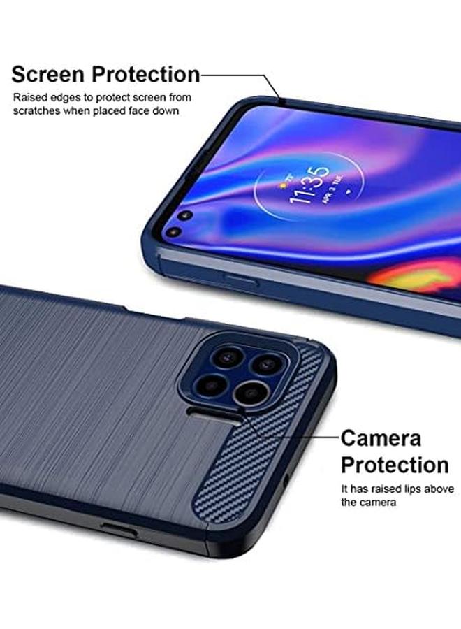 erorex 1 Plus 1 Case For Motorola Moto G 5G Plus Case With Tempered Glass Screen Protector Motorola Moto G 5G Plus Silicone Cover Case Stylish Slim And Thin Phone Case For Motorola Moto G 5G Plus Blue - Image 5