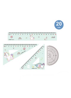 MOTARRO Ruler Math Geometry Tool Ruler Set 4-Pieces  - Image 2