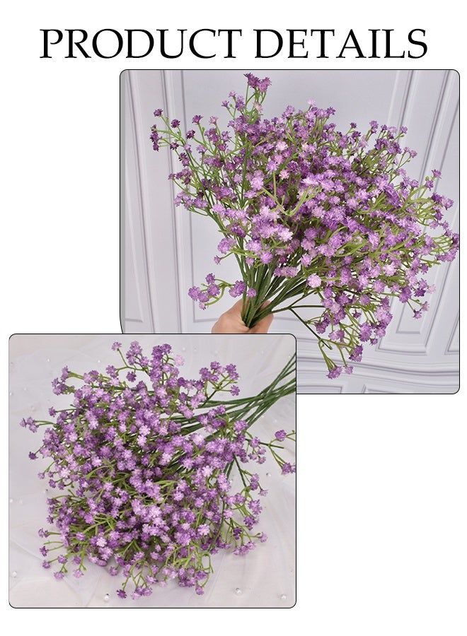 DUNISO 6 قطع من الزهور الاصطناعية المزيفة، باقة محاكاة ليلية نجمية، زهور مزيفة زخرفية DIY، تنسيق زهور مركز الطاولة، متينة وسهلة العناية، لفندق المنزل المكتب المطبخ الزفاف ديكور المزرعة - Image 4