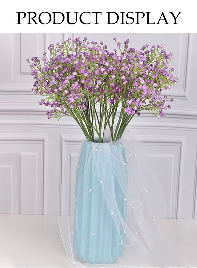 DUNISO 6 قطع من الزهور الاصطناعية المزيفة، باقة محاكاة ليلية نجمية، زهور مزيفة زخرفية DIY، تنسيق زهور مركز الطاولة، متينة وسهلة العناية، لفندق المنزل المكتب المطبخ الزفاف ديكور المزرعة - Image 3