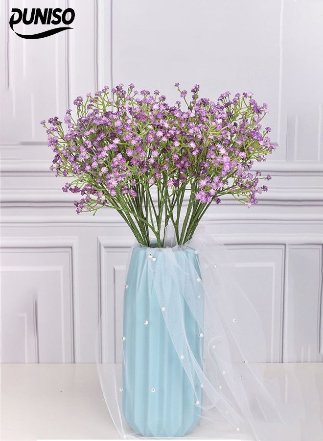 DUNISO 6 قطع من الزهور الاصطناعية المزيفة، باقة محاكاة ليلية نجمية، زهور مزيفة زخرفية DIY، تنسيق زهور مركز الطاولة، متينة وسهلة العناية، لفندق المنزل المكتب المطبخ الزفاف ديكور المزرعة - Image 1