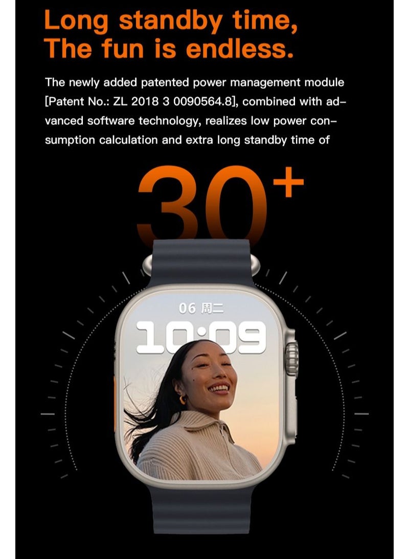 AROAQ T900 Ultra Max 2.1 Inch Smart Watch and Headphones 2 in 1 Wireless Smart Watch with Headphones - Image 5