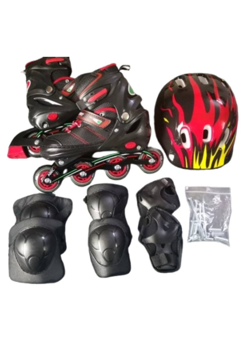 Roller Skates for Kids Beginners, Shiny Roller Skates, Roller Blades for Kids, Adjustable Inline Skates for Boys and Girls with Safety Lock Straps Size L(38-41)  - Image 1