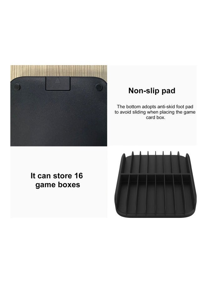 PS5/4 CD Disks Card Holder，PS5/4 Game Card Box Storage Rack,Game Card bracket Large Capacity portable Game Card Box Game CD Storage Stand Holder Bracket for PS4/SLIM/PRO,Durable,Black