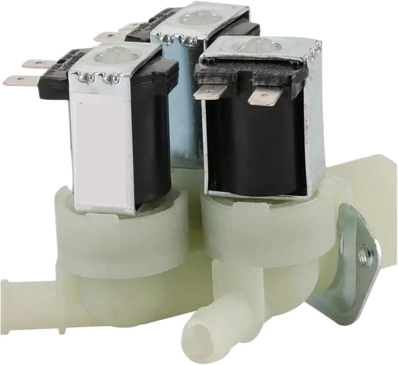 Electric Solenoid Valve 3 Way Water Inlet N/C Normal Closed Electric Washing Machine Solenoid Valve Plastic AC 220V G3/4(DC24V) - Image 1