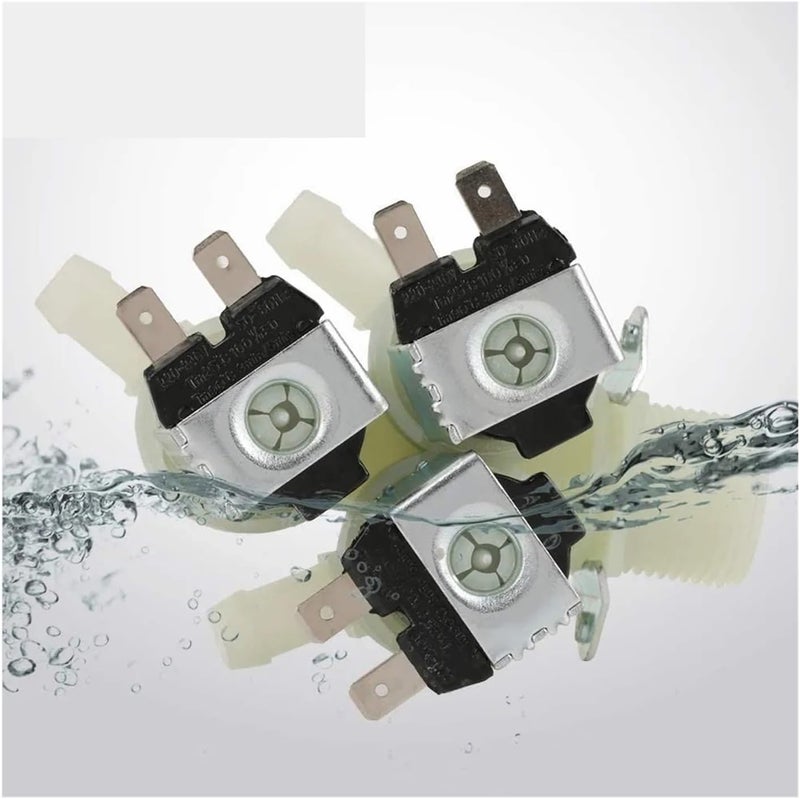 Electric Solenoid Valve 3 Way Water Inlet N/C Normal Closed Electric Washing Machine Solenoid Valve Plastic AC 220V G3/4(DC24V) - Image 4