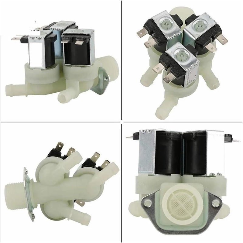 Electric Solenoid Valve 3 Way Water Inlet N/C Normal Closed Electric Washing Machine Solenoid Valve Plastic AC 220V G3/4(DC24V) - Image 2