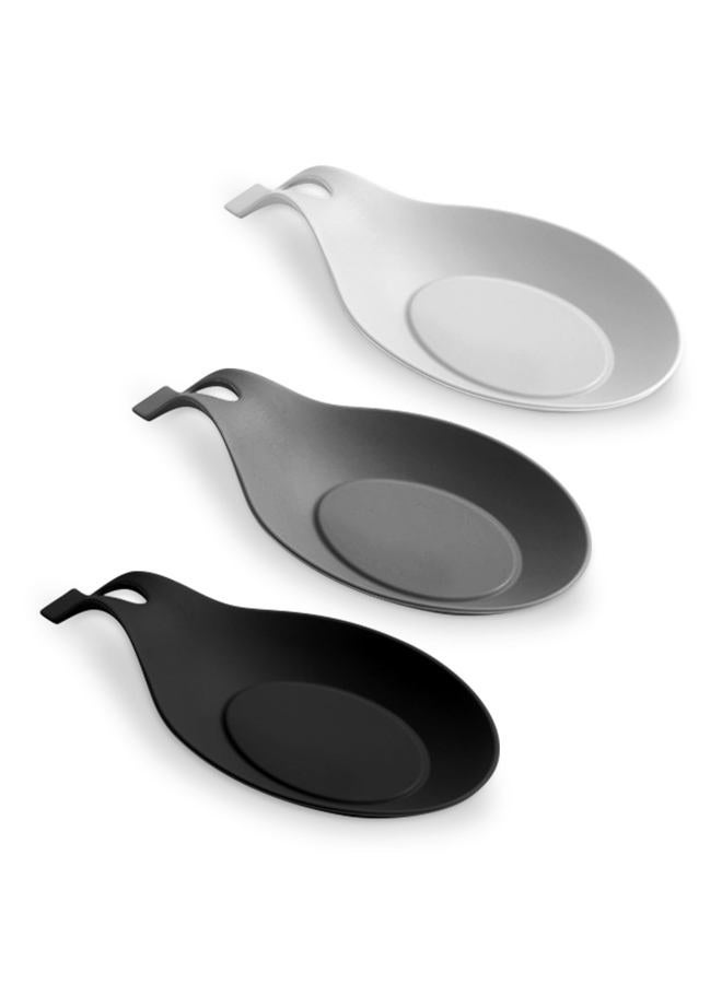 Jeukwud 3 Pack Silicone Spoon Rest for Stove Top, Silicone Spoon Holder for Kitchen Counter, Silicone Spoon Holder for Stove Top for Kitchen Utensils Spatula,Tongs,Ladles - Image 1