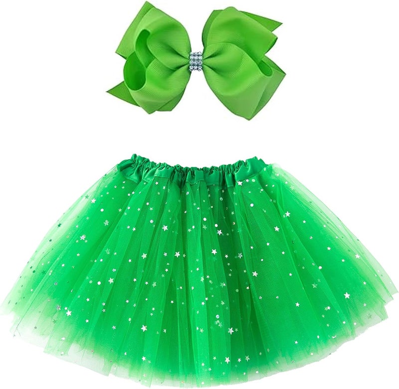 Jastore Girls Layered Stars Sequins Tutu Skirt Princess Ballet Dance Dress for 2-8 Years - Image 1