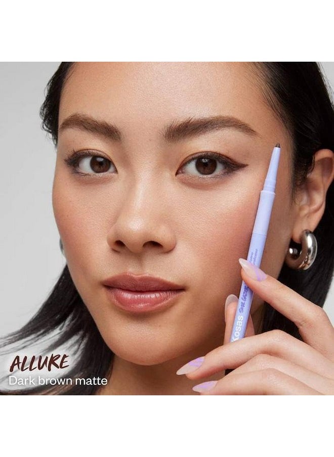 Kosas - Soulgazer Intensifying Waterproof Gel Eyeliner - Allure (Dark Brown Matte). Bonus Premium Korean Sheet Masque With Collagen - Image 1