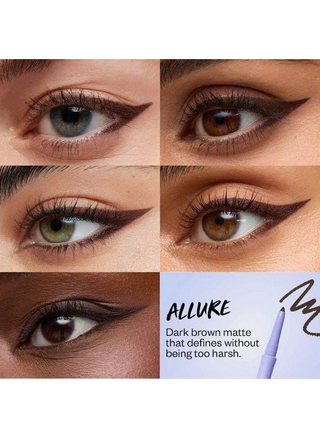 Kosas - Soulgazer Intensifying Waterproof Gel Eyeliner - Allure (Dark Brown Matte). Bonus Premium Korean Sheet Masque With Collagen - Image 1