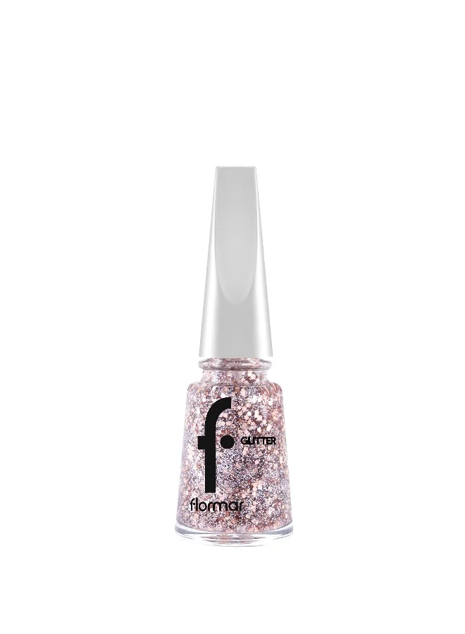 فلورمار Glitter Nail Enamel New - 02 Pink Silver
