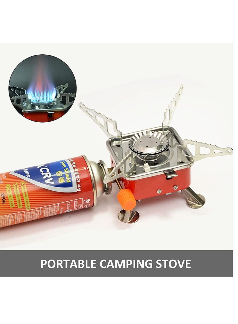 Portable Gas Stove 2800 Watt Lightweight Butane Burner Foldable Camping Stove Burner with Electronic Ignition for Outdoors Hiking Backpacking Hunting Cooking