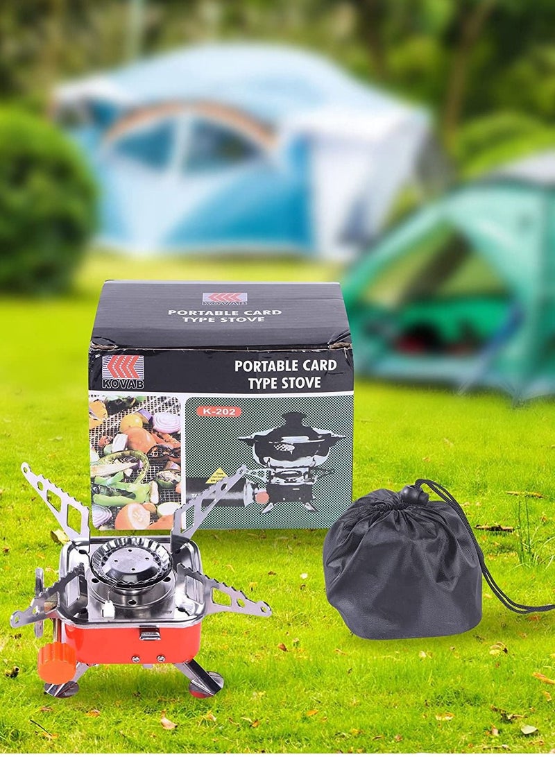 Portable Gas Stove 2800 Watt Lightweight Butane Burner Foldable Camping Stove Burner with Electronic Ignition for Outdoors Hiking Backpacking Hunting Cooking