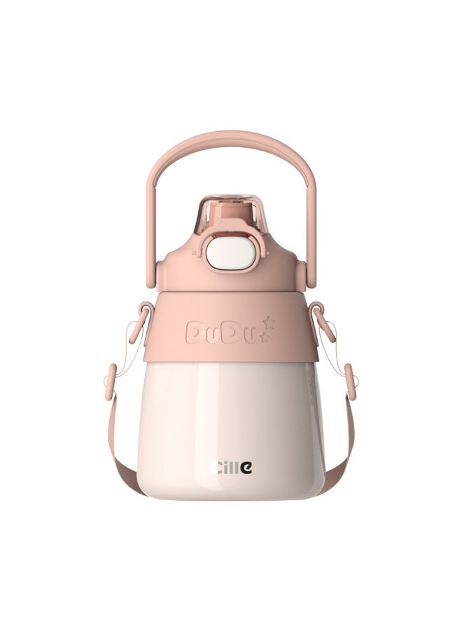 Xile Thermos Cup For Women, Children, And Students, Large Capacity, Big Belly Cup, Straw Cup, Water Bottle, Gift Box