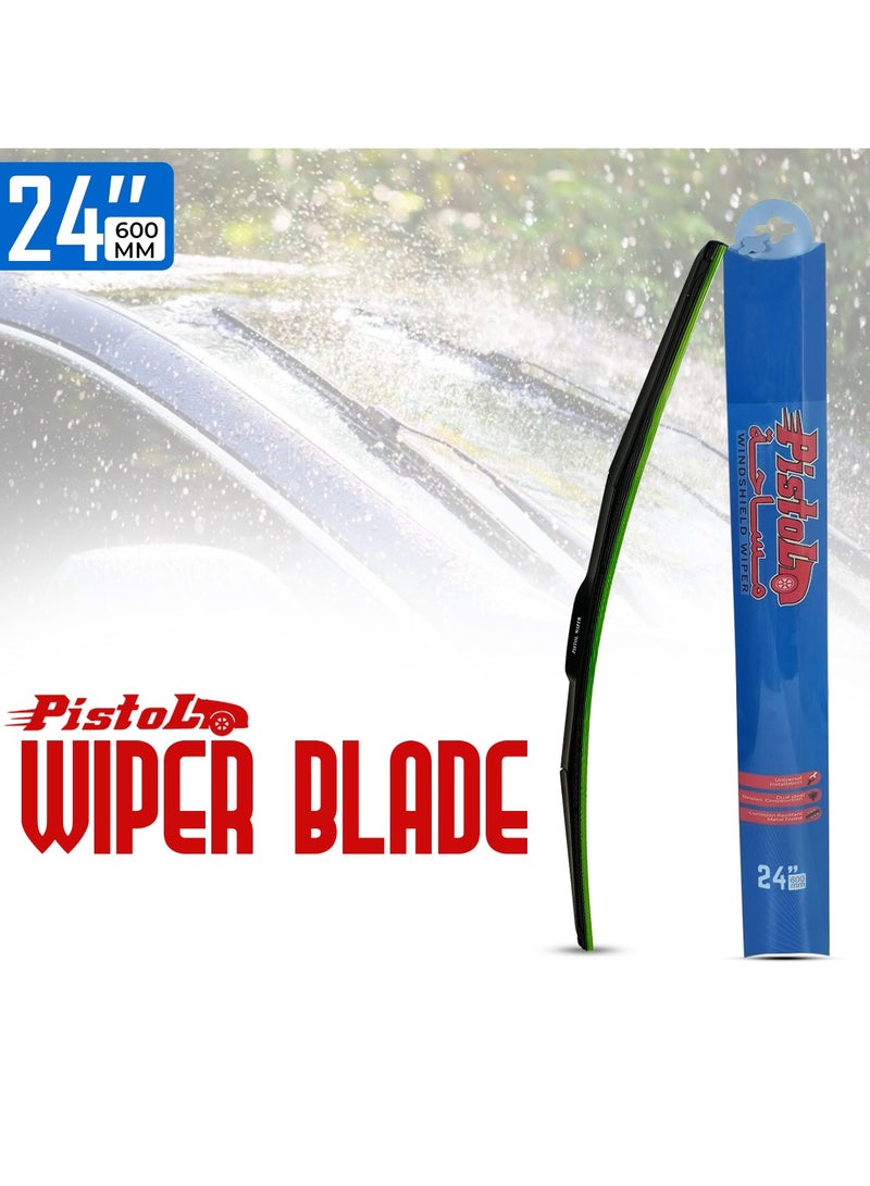 Generic Car Wiper Blade Windshield Wiper 24" Premium Look Universal Dual Steel Tension Construction Corrosion Resistant  - Image 1