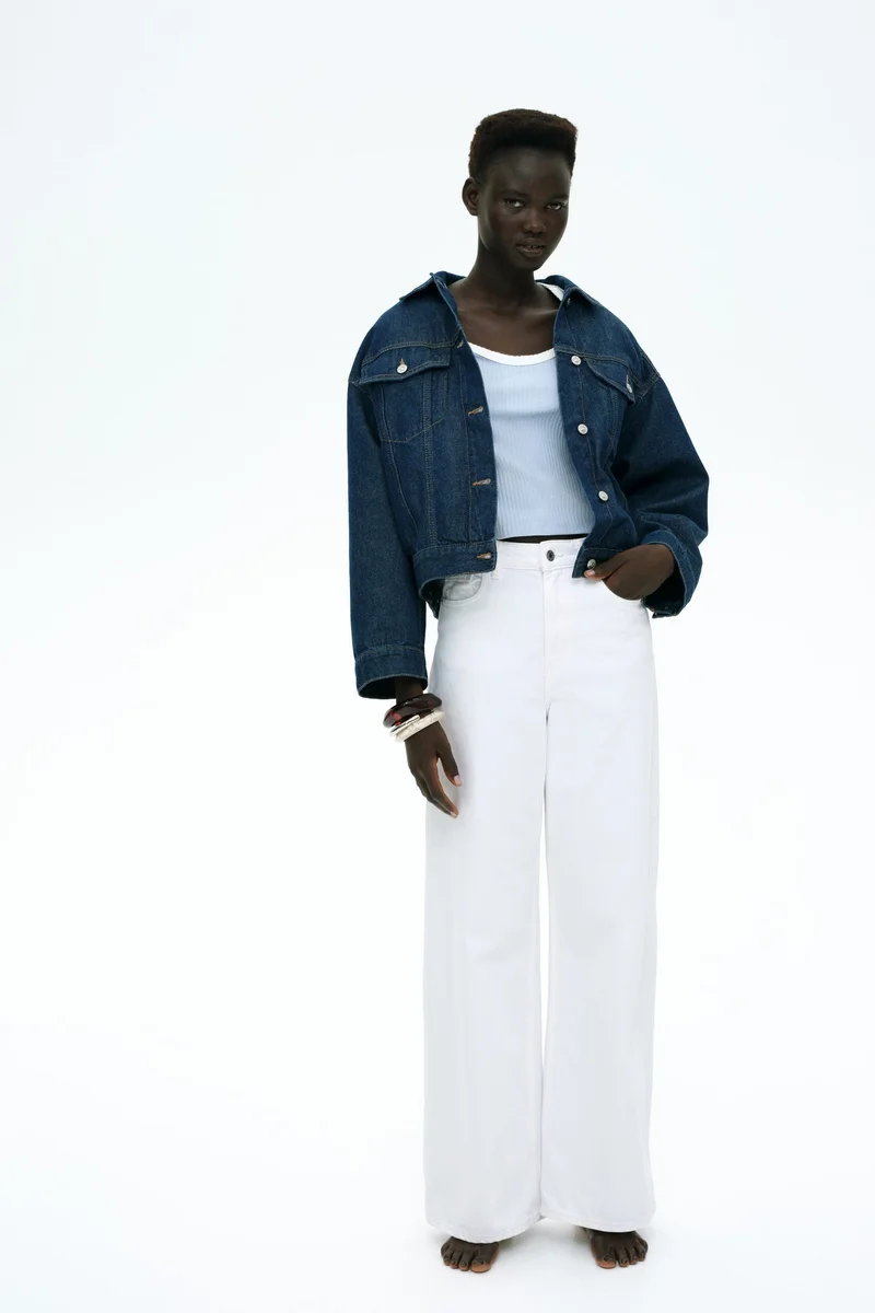 اتش اند ام تي-شيرت مضلع بحواف بيكو