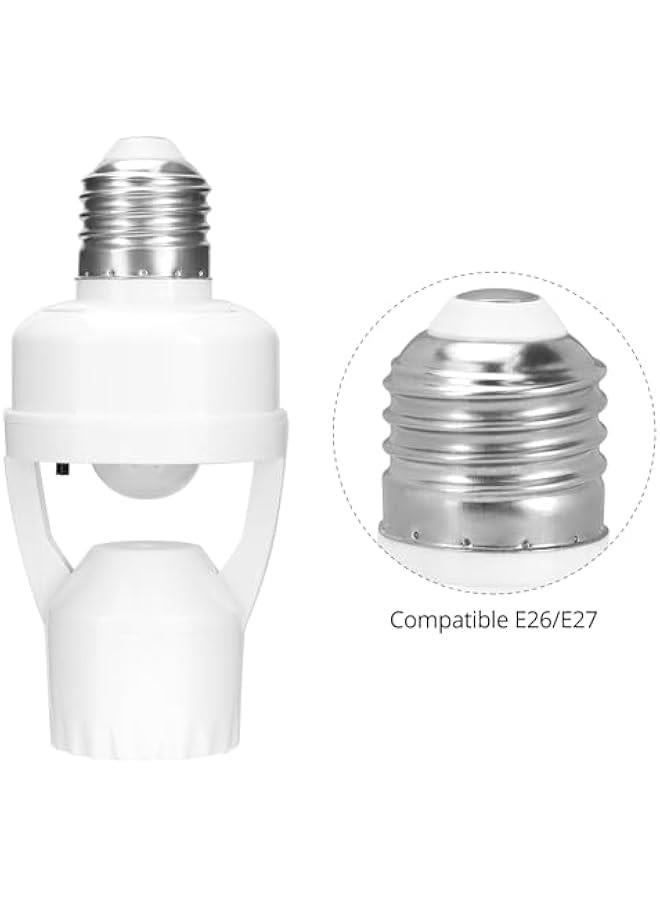 عربست محول مقابس مصباح بمستشعر الحركة - 4 حبة متوافقة مع E26 / E27 ، توقيت قابل للتعديل و Lux ، مقابس مصباح مع مستشعر الحركة التلقائي لمصابيح الأمان للقبو، والمرائب، وباب الشرف.  - Image 2