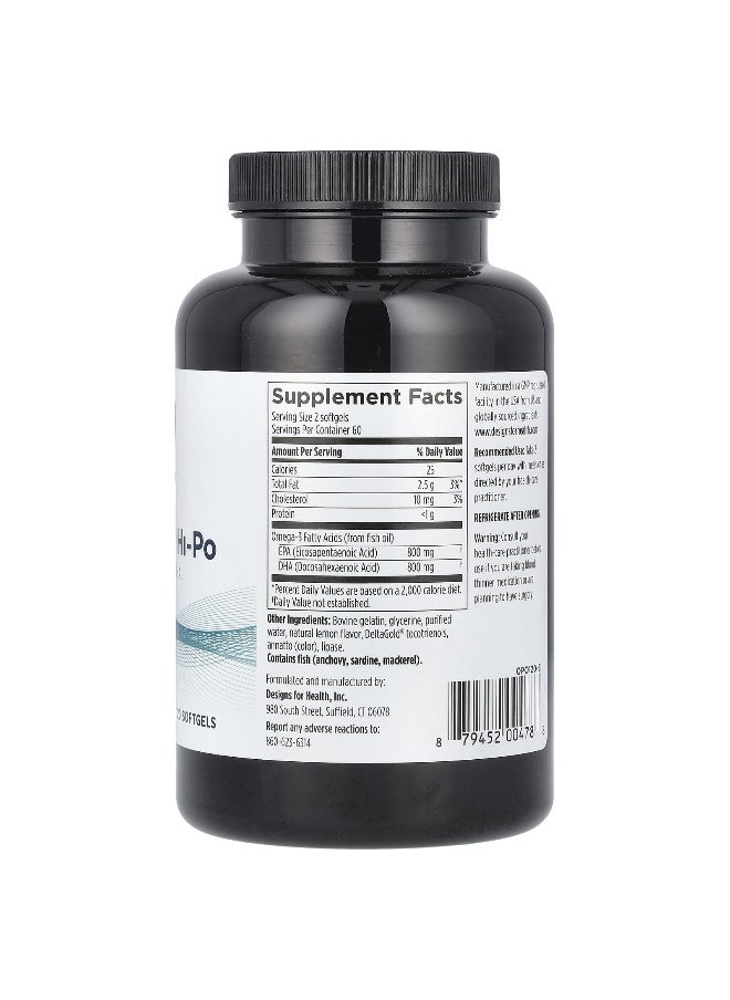 designs for health - Designs For Health, OmegAvail™ Hi-Po, 120 Softgels - Image 1
