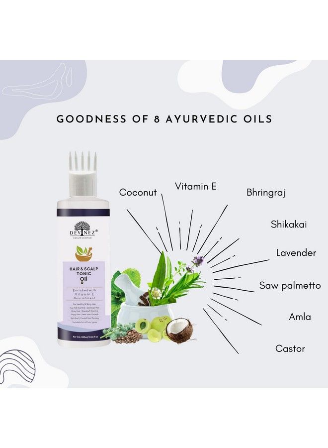 Devinez Hair & Scalp Tonic Oil 250Ml Enriched With Vitamin E Nourishment For Healthy & Shiny Hair - Image 5