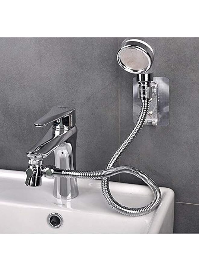 The Bros صنبور مياه حوض الوجه رأس دش خارجي مجموعة تمديد شطف الشعر 1.5م خرطوم مضاد للانفجار YLYCUICAN - Image 1