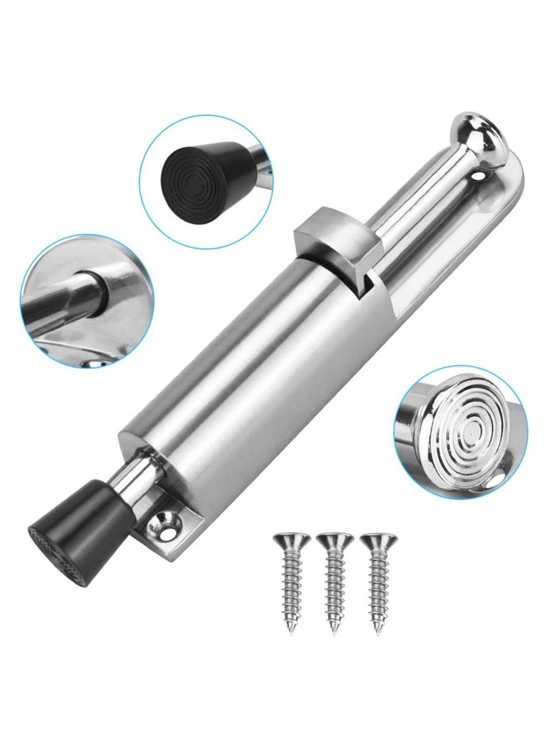 Metal Spring-Loaded Door Stopper with Foot Control - Floor Holder for Indoor and Outdoor Use, Ideal for Balcony and Gate Doors - Image 2