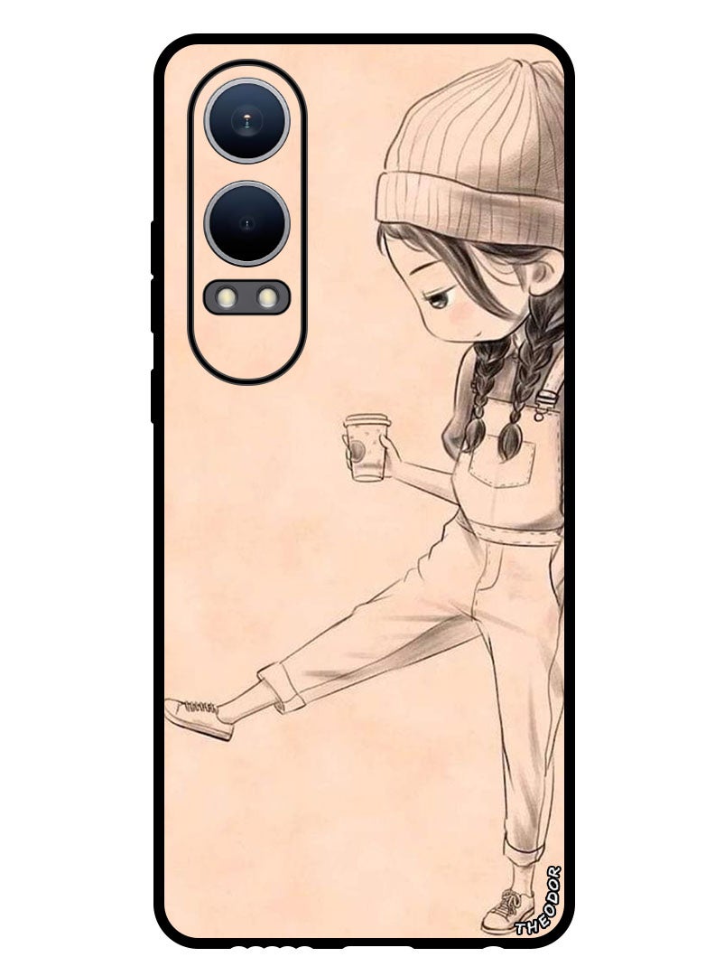 Theodor Protective Case Anti Scratch Shock Proof Bumper Cover For OnePlus Nord CE4 Lite Girl drink coffee - Image 1