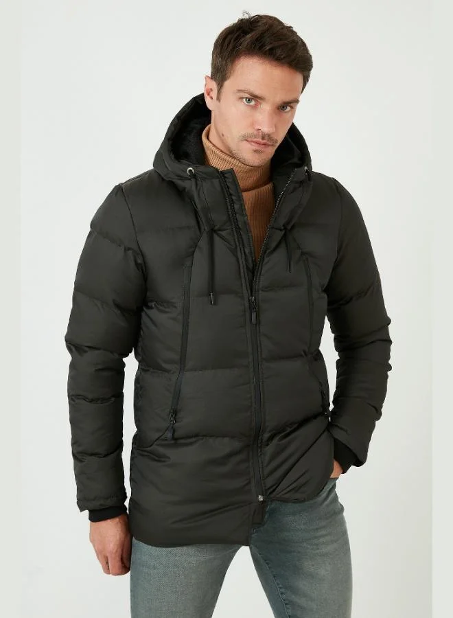 Buratti Hooded Water and Wind Resistant Coldproof Slim Fit Coat Men's COAT 5717101