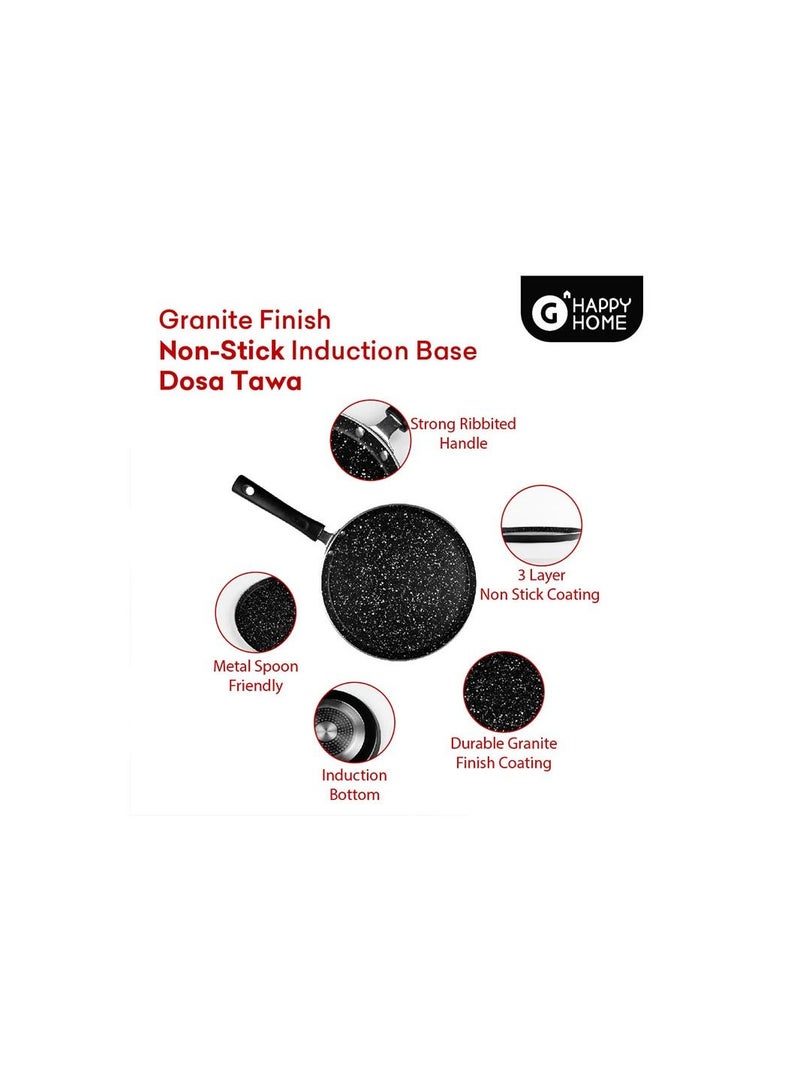Happy Home G- Happy Home Dosa Tawa Non Stick 28CM with Induction base - Image 3