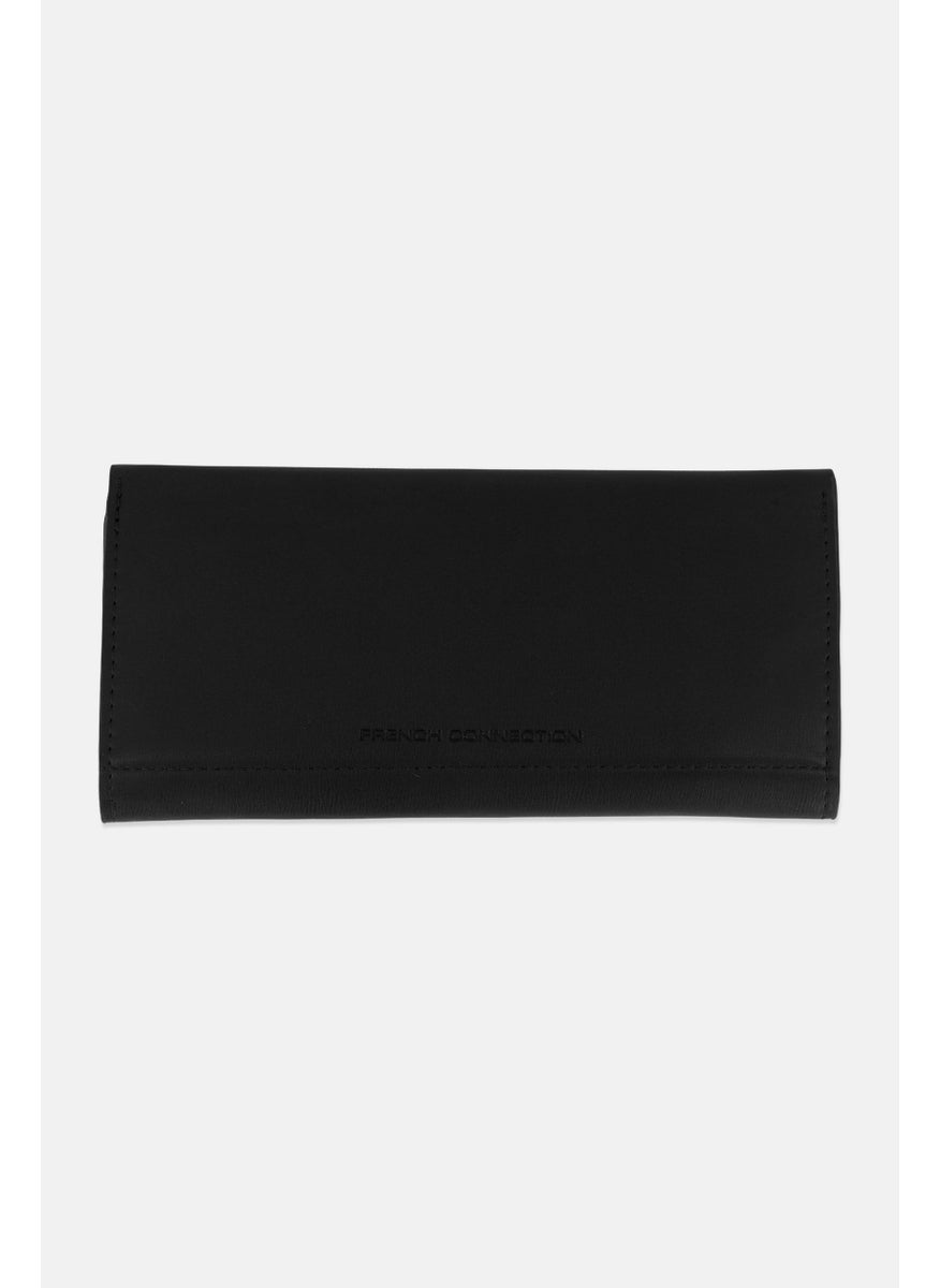 French Connection - Women Fold Over Enveloped Wallets, Black - Image 1