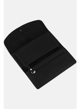 French Connection Women Fold Over Enveloped Wallets, Black  - Image 4