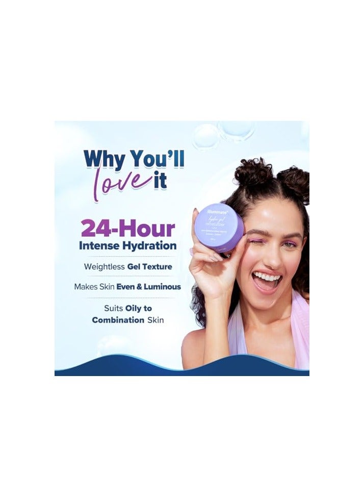 Aqualogica Illuminate + Hydra Gel Moisturizer with Wild Berries & Alpha Arbutin-100g|24 Hour Intense Hydration|Water-Like Gel Texture|Non-Sticky & Quick Absorbing for Luminous Skin - Image 3