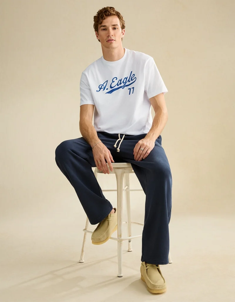 American Eagle  AE Standard Fit Graphic Logo T-Shirt for Men | Best Price UAE