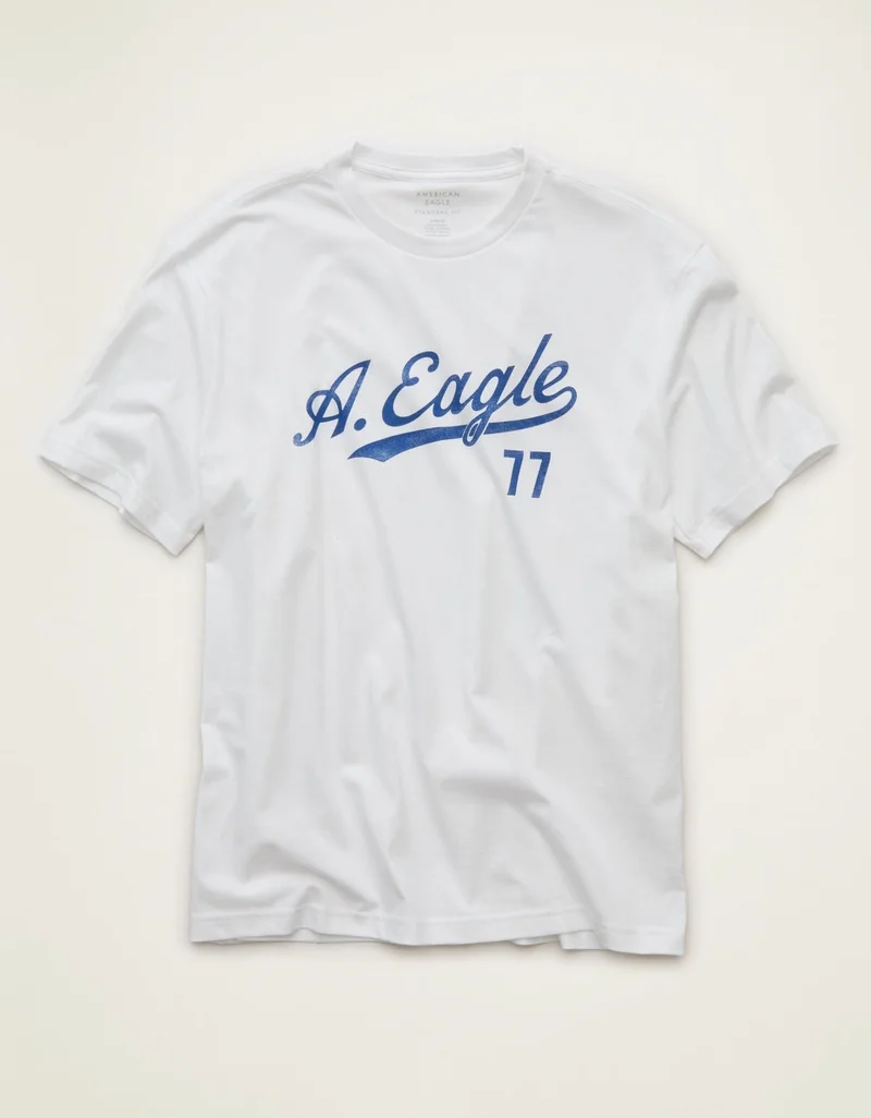 American Eagle  AE Standard Fit Graphic Logo T-Shirt for Men | Best Price UAE