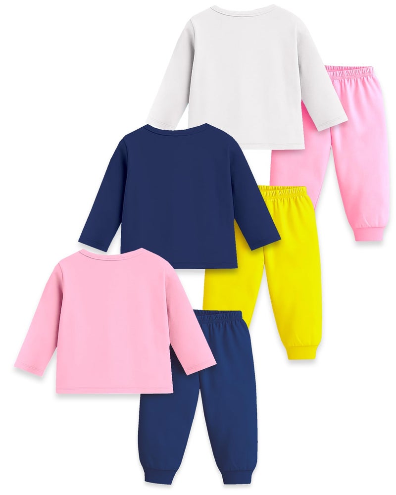Kuchipoo Girl Regular Fit Cotton T-Shirts and Pyjamas Set (KUC-PSUT-170, 5-6 Years, Multi-Colored) - Image 2