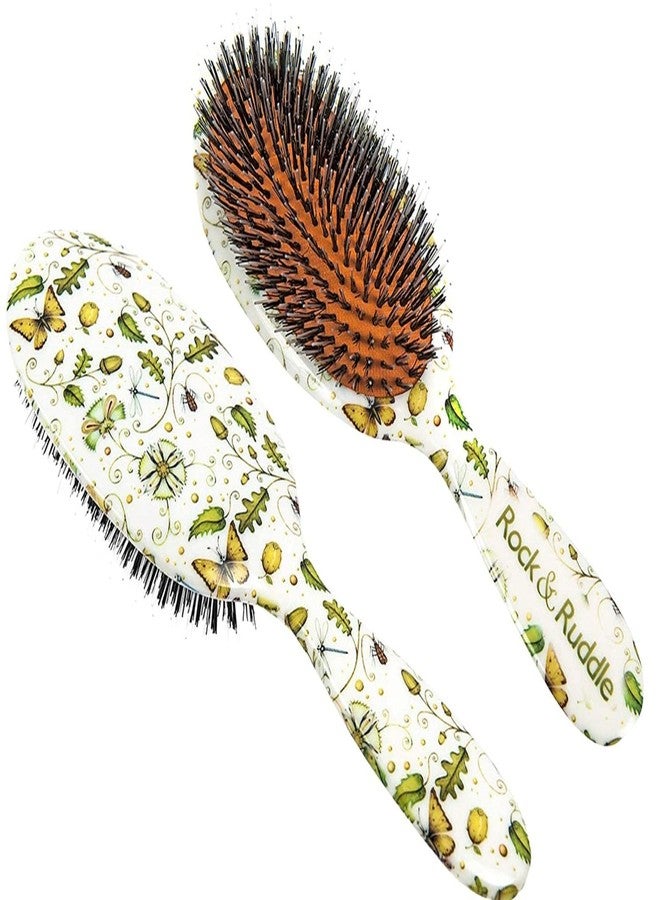 Rock & Ruddle Hair Brush L Acorn & Butterfly - Image 1