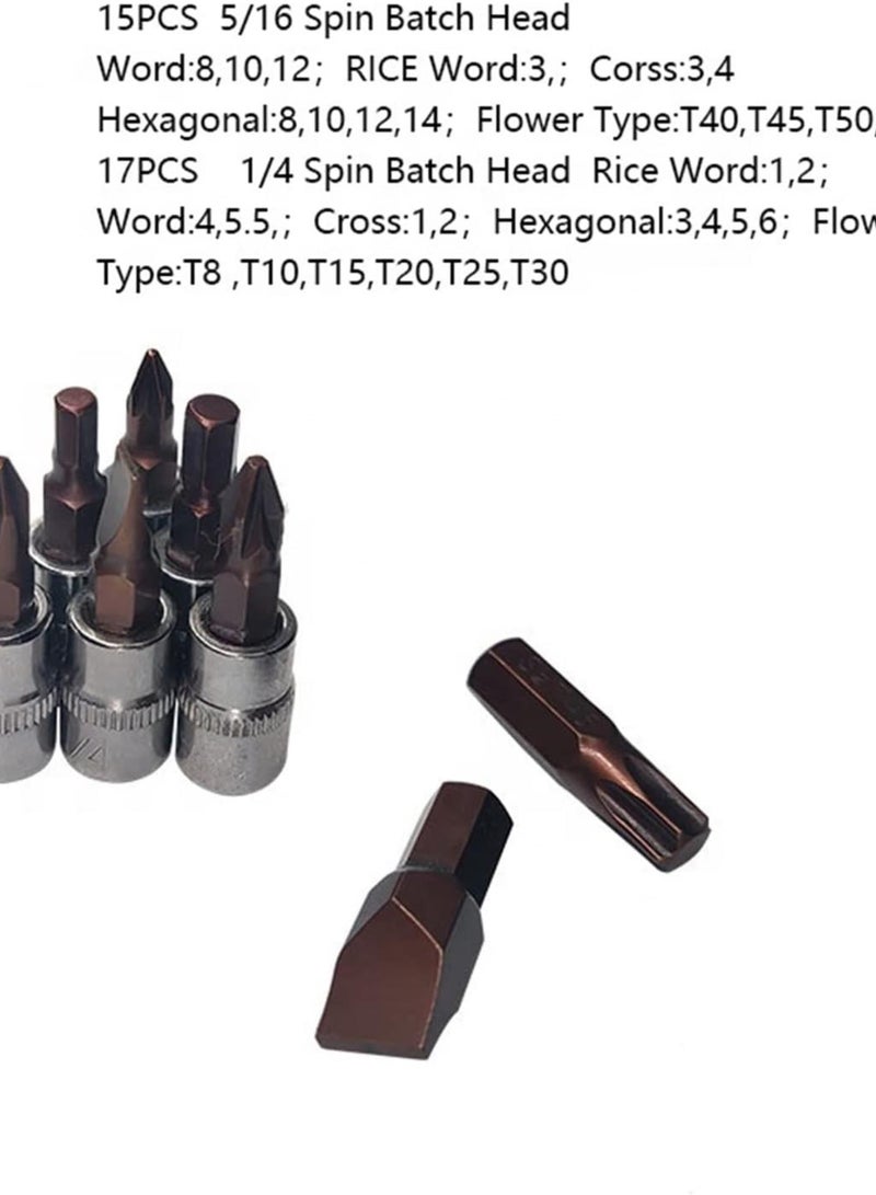 GGOOT Tool Box Professional Combination Car Repair Tool Kit 82 PCS Vehicle Combined Repairing Hardware Ratchet Socket Wrench Tools Set Box (A) Small Gift  - Image 3