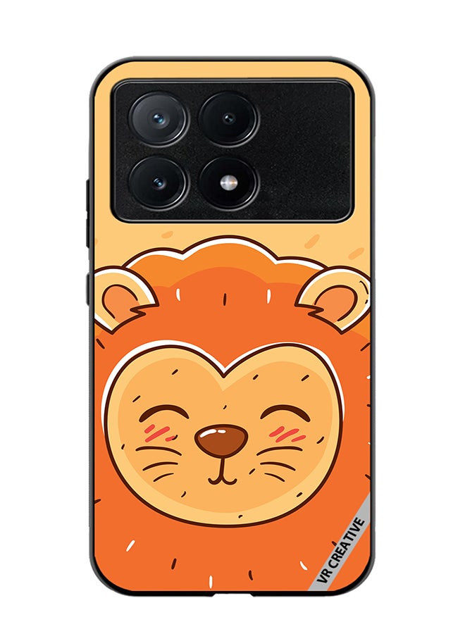 VR CREATIVE Protective Case Cover For Xiaomi Poco X6 Pro Sleeping Lion Design Multicolour - Image 1