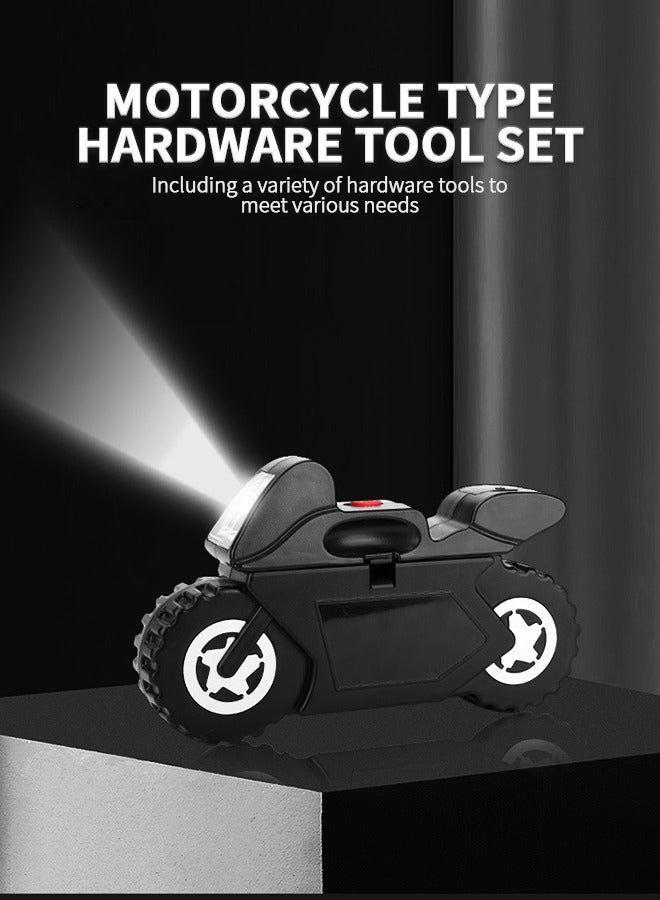 GROIC 21 Pcs Camping Screwdriver Set with Light, Motorcycle Shaped Tool Kit, LED Lantern Kits, Portable Emergency Light for Storm Outages  - Image 2