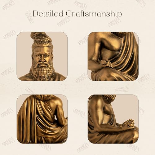 SILAII Thiruvalluvar Sculpture - 6 Inch, Antique Bronze Colour - Image 3
