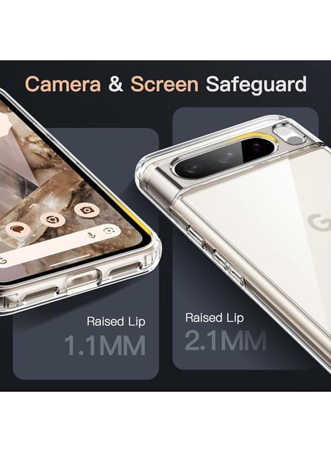 جي تيك جراب لهاتف Google Pixel 8 Pro مقاس 6.7 بوصة 2023، جراب واقٍ مقاوم للصدمات غير قابل للاصفرار ومضاد للخدش وظهر صلب شفاف من مادة البولي كربونات - Image 4