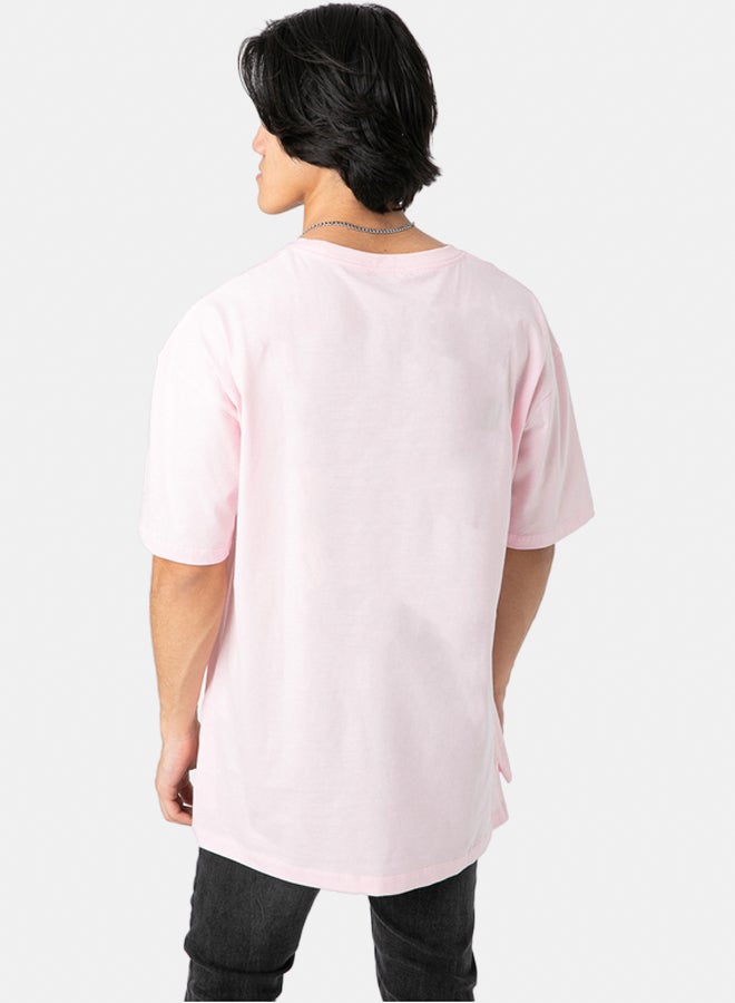 PINK T-SHIRT WITH PRINT