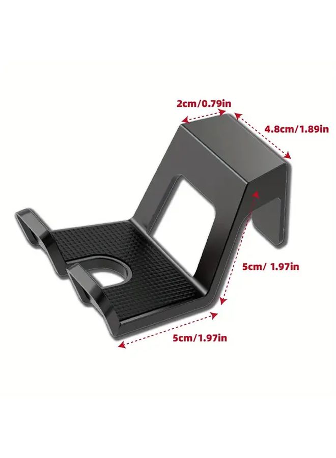 Wall Mounted Game Controller And Headset Holder 4PCS Black ABS Plastic No Drill Installation - Image 2