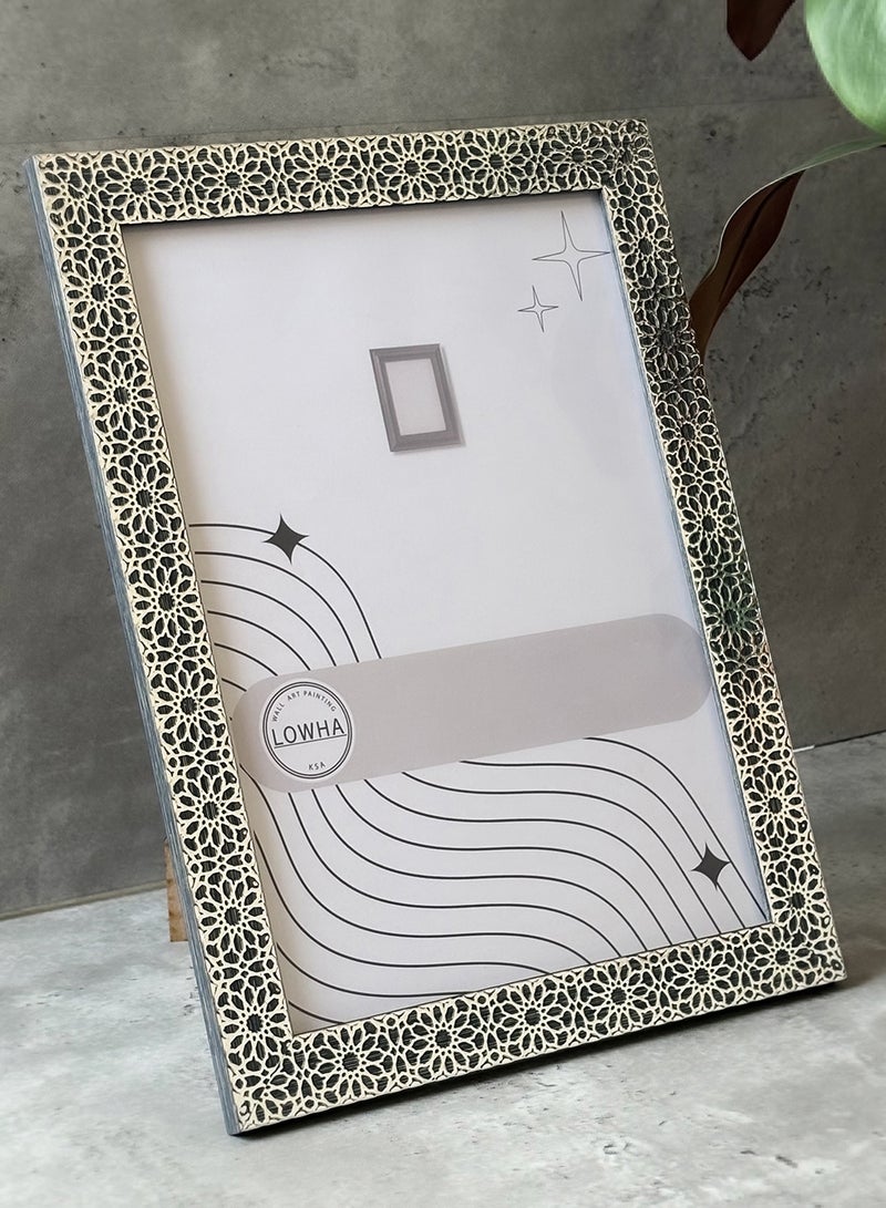 LOWHA Ornate Tabletop Picture Photo Frame with MDF Backing Includes Built-in Stand and Acrylic Front  - Image 1